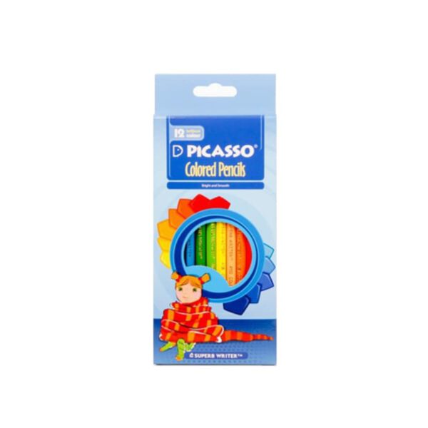 مداد رنگی 12 رنگ جعبه مقوایی پیکاسو